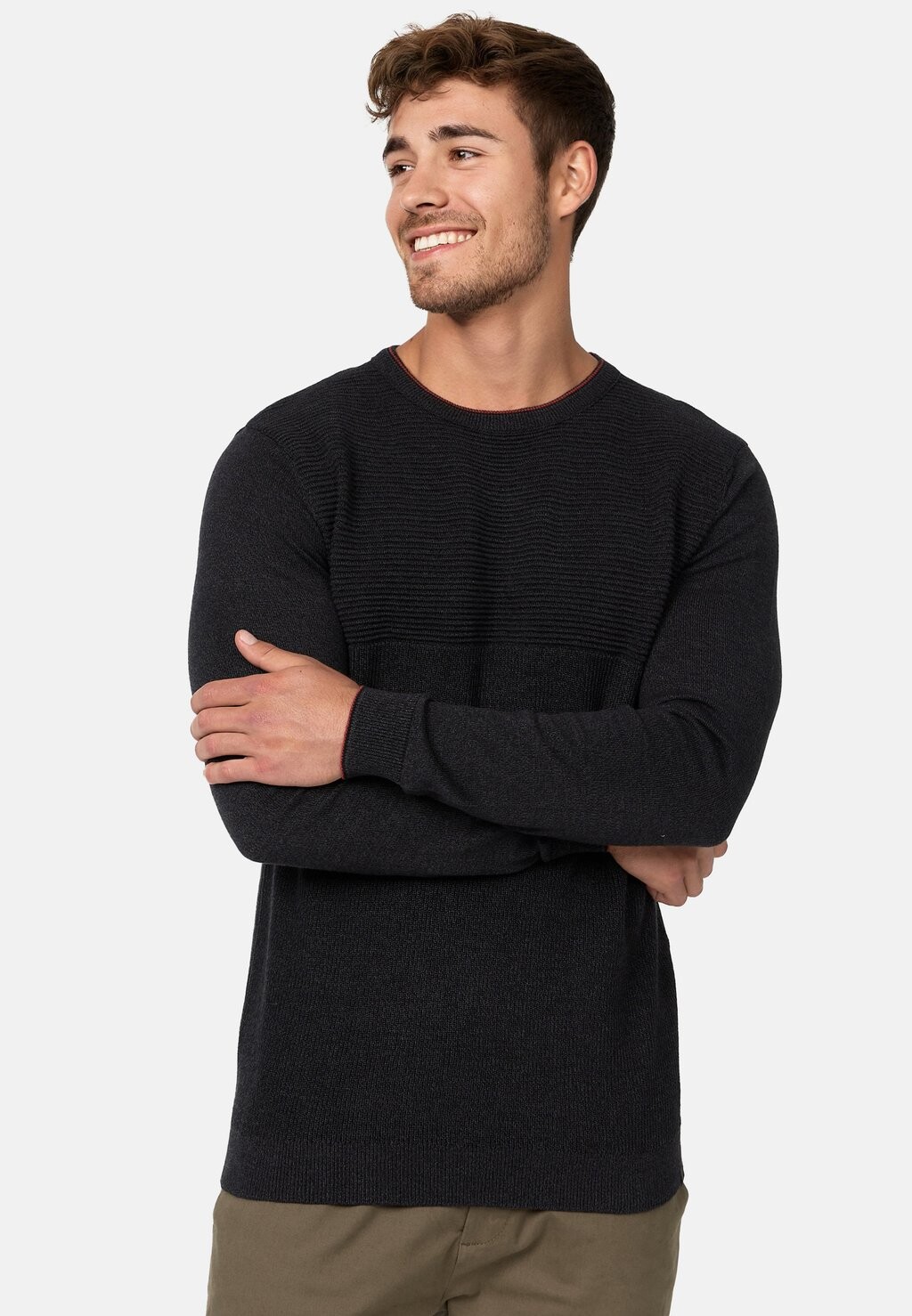 

Вязаный свитер INREIGN INDICODE JEANS, цвет black