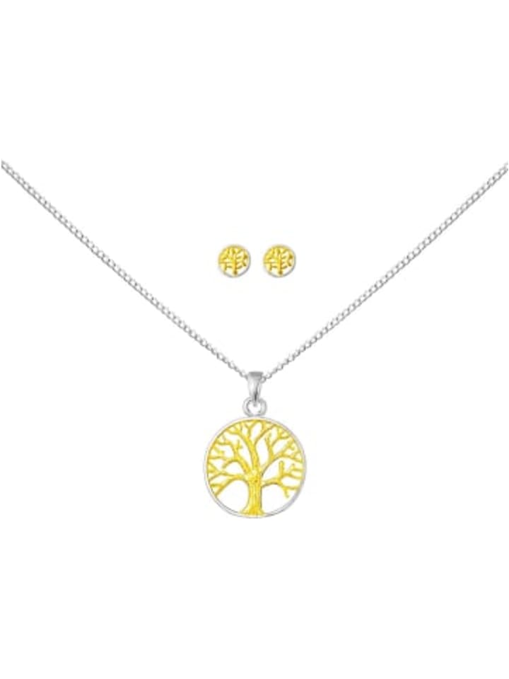 

Alexander York Набор ювелирных украшений «Древо жизни» из золота и серебра 925 пробы, 4 предмета