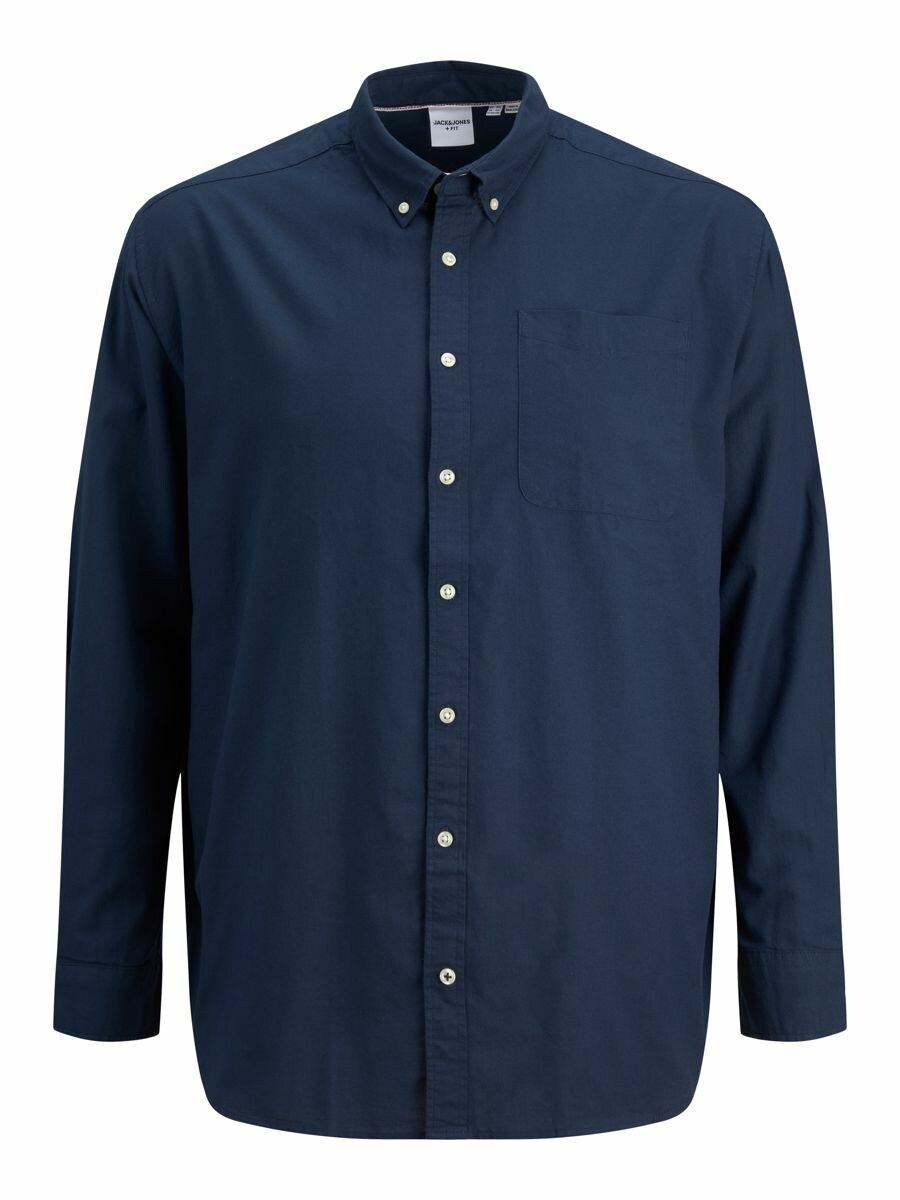 

Рубашка на пуговицах классического кроя Jack & Jones Plus Oxford, темно-синий