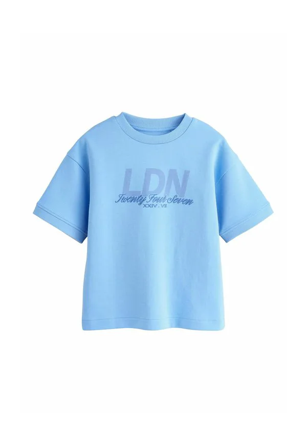 Футболка с коротким рукавом из плотной ткани с графическим принтом Next, Light Blue