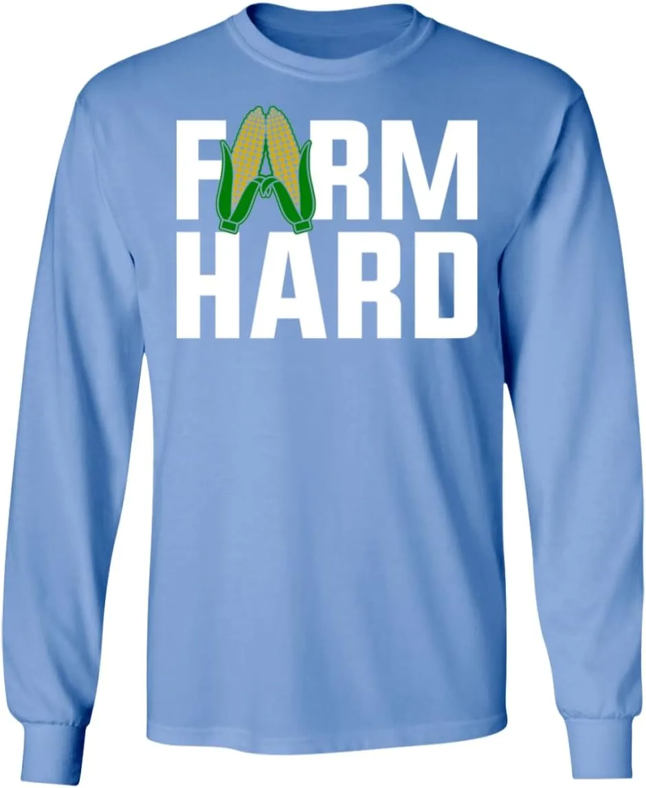 Футболка с длинным рукавом Farm Hard Funny Farming Generic, бордовый — фото 3