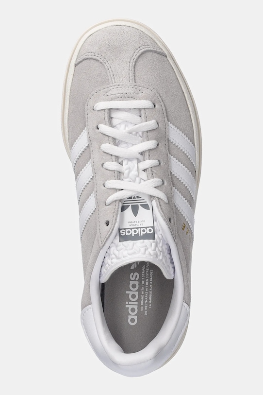 Замшевые кроссовки Gazelle Bold W Adidas Originals, серый — фото 4
