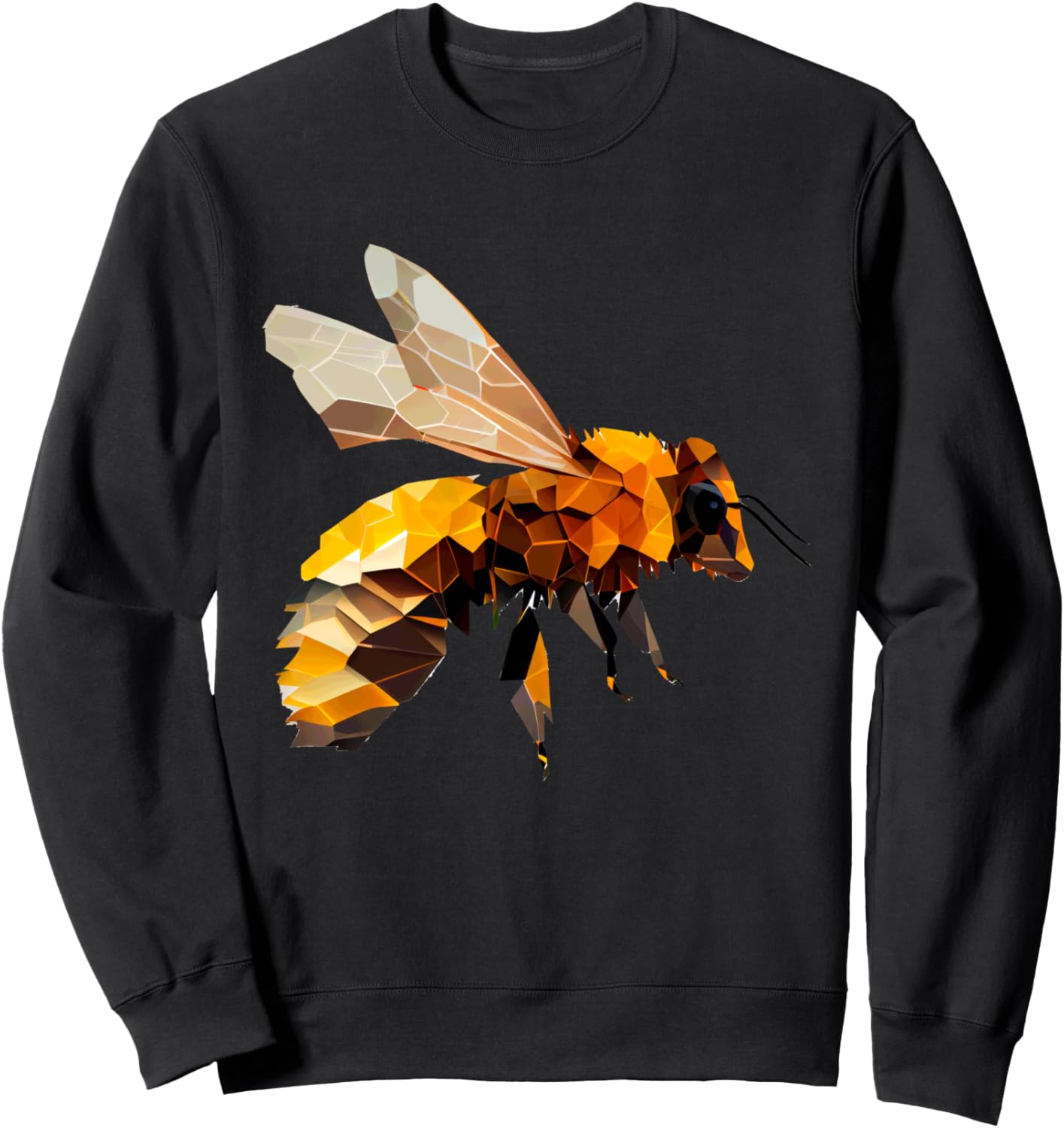 

Толстовка с геометрическим рисунком пчелы, выражающая признательность любителям искусства Geometric Honeybee Lovers Enthusiasts Nature, черный