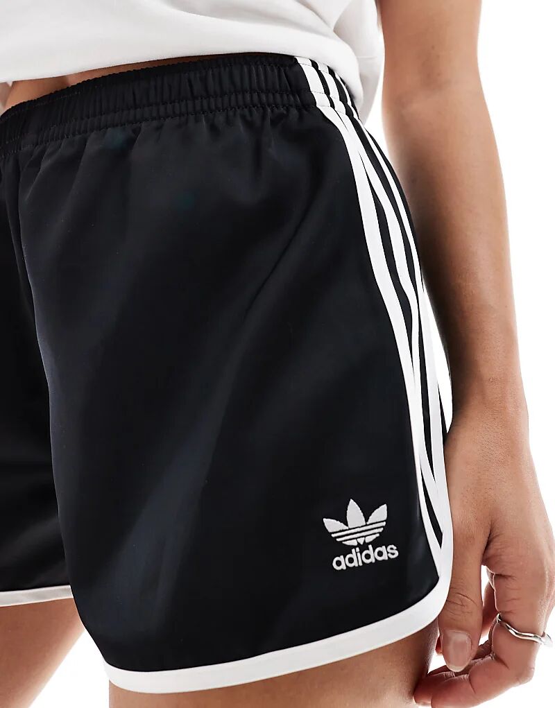 Шорты-спринтеры с тремя полосками черного цвета adidas Originals — фото 3