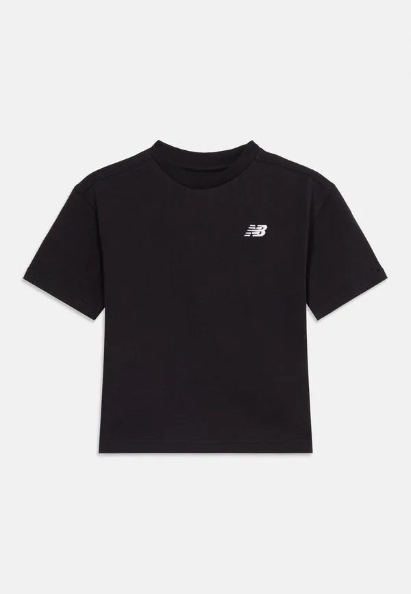 Футболка с небольшим логотипом, базовая футболка New Balance, Caviar — фото 3