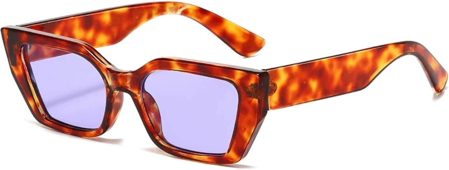 

Женские солнцезащитные очки «кошачий глаз» в стиле ретро с градиентными линзами и защитой от УФ-излучения UV400; мужские солнцезащитные очки с леопардовым принтом фиолетового цвета WNCKSQ, Leopard Purple