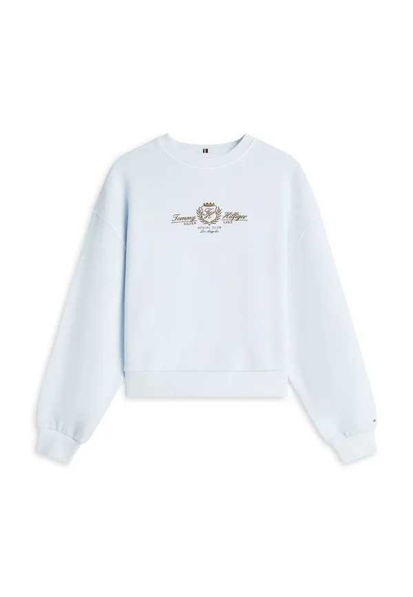 Толстовка из махровой ткани с вышивкой в виде герба Tommy Hilfiger, Keepsake Blue — фото 4