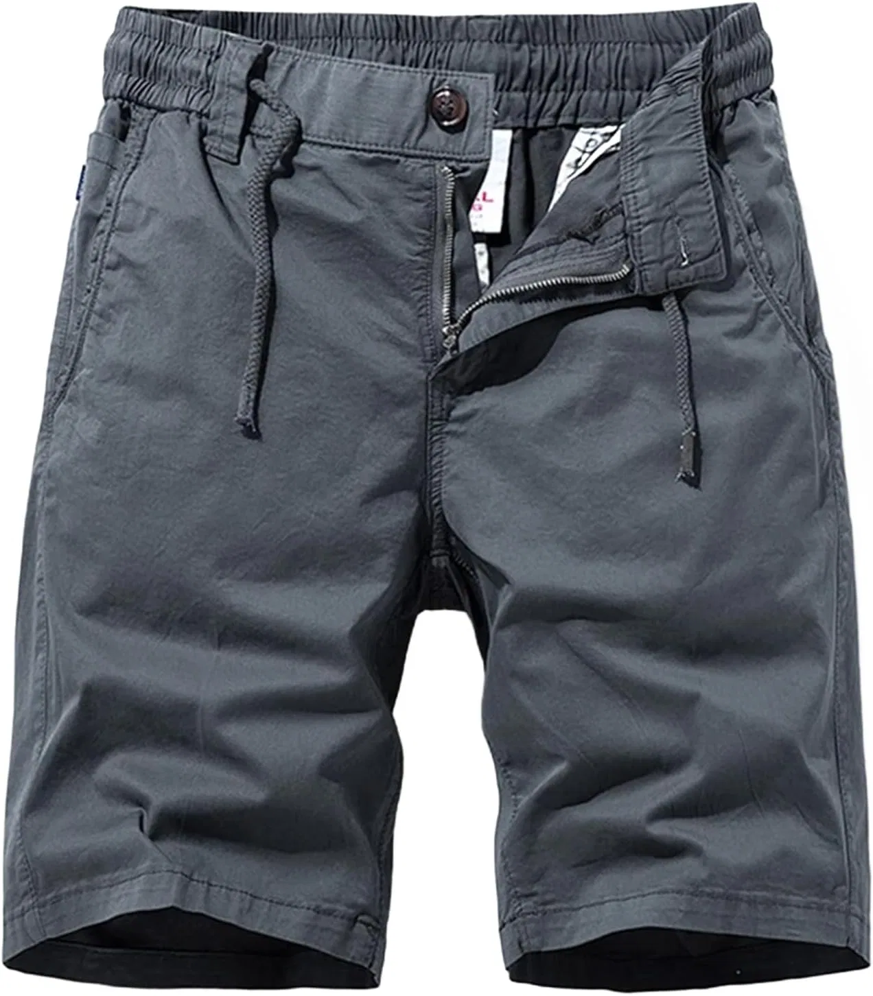 Шорты мужские спортивные из хлопка с эластаном, серые