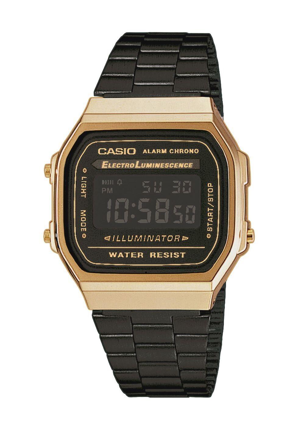 

Часы цифровые A168WEGB-1BEF CASIO, цвет Gold Schwarz