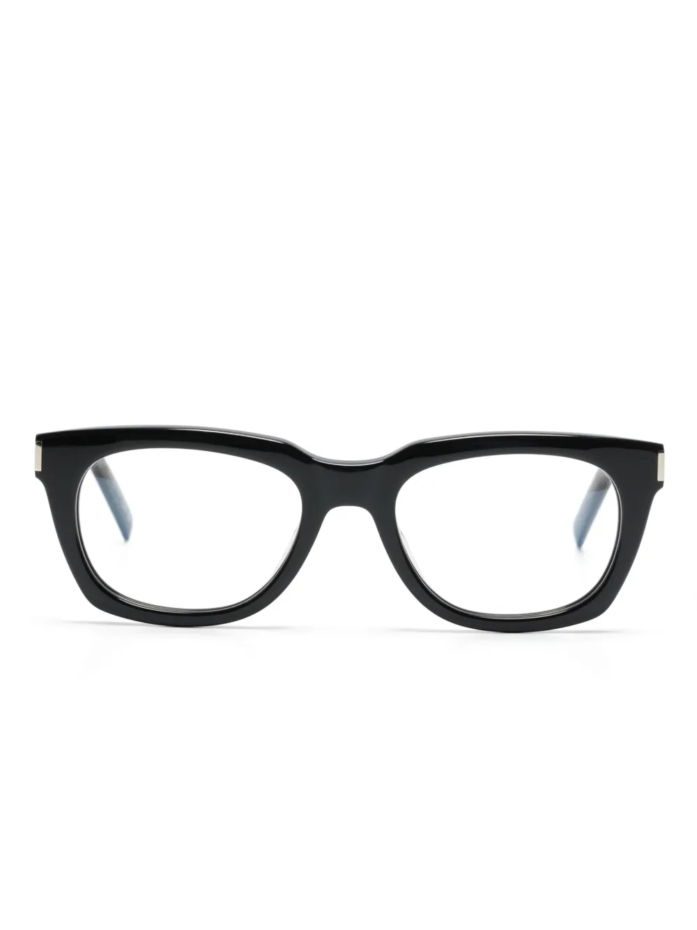 

Очки в прямоугольной оправе с тисненым логотипом Saint Laurent Eyewear, черный