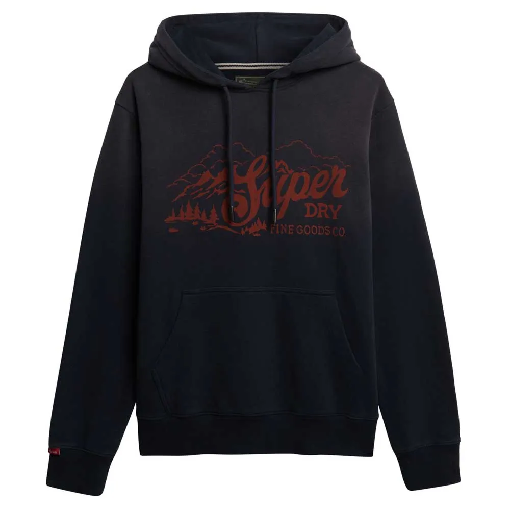 

Худи Superdry Lo-Fi Outdoors Relaxed Fit, черный