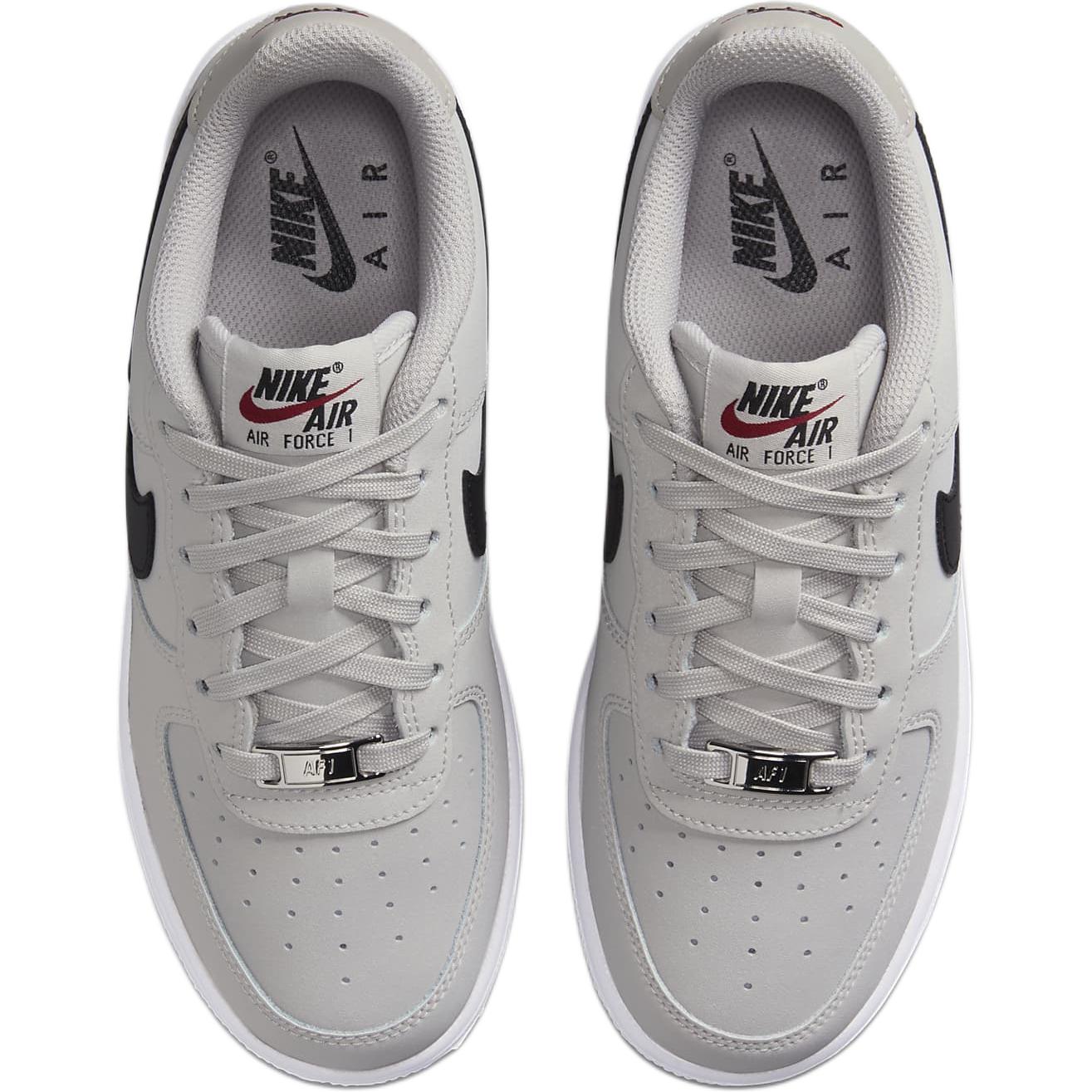 Nike Air Force 1 Lv8 Противоскользящие Износостойкие Низкие Детские Скейтбординговые Кроссовки Серый, Светло-серый/Белый/Черный — фото 4