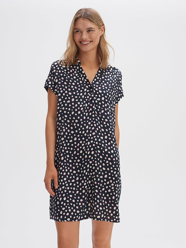 

Короткое платье OPUS Kleid, цвет Dunkelblau/Weiß