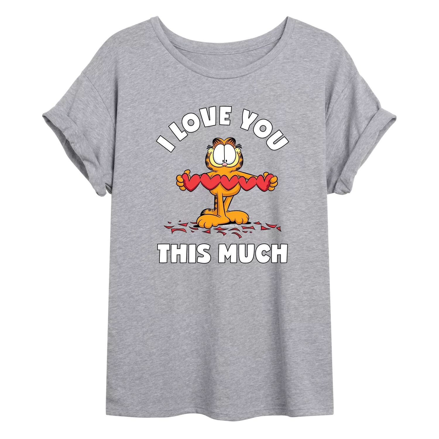 

Струящаяся футболка Garfield Love You для юниоров Licensed Character