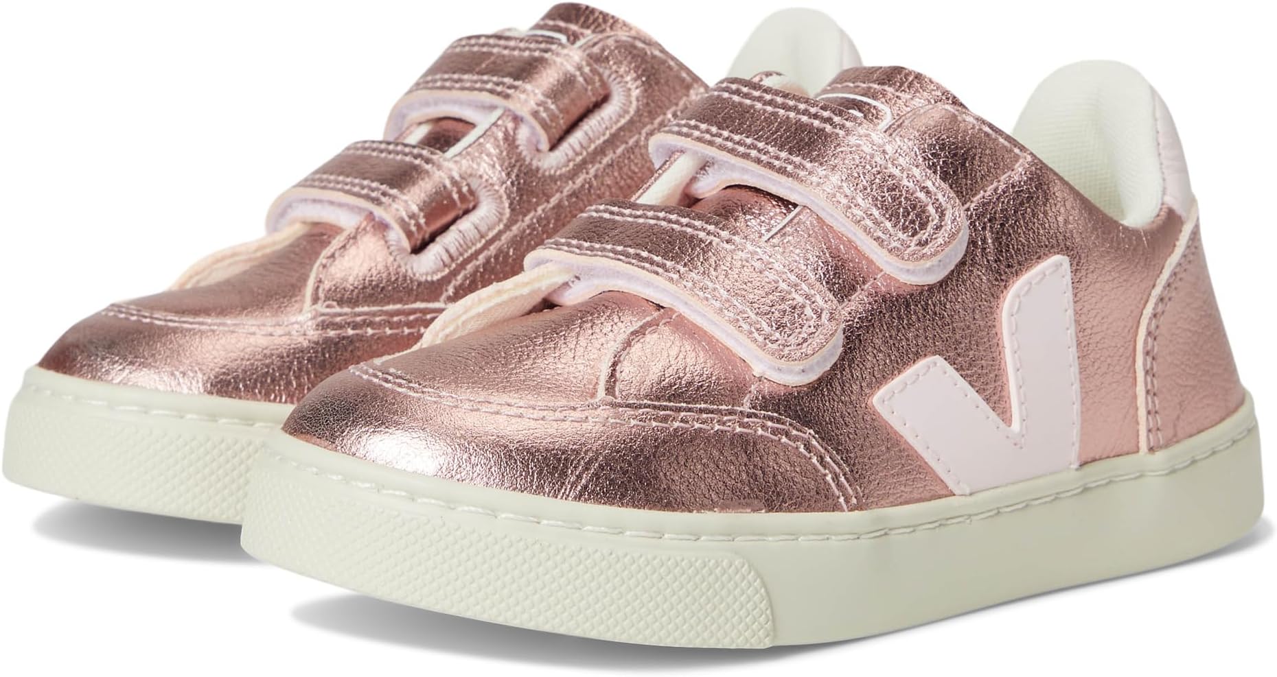 

Кроссовки VEJA Kids Small V-12 Chromefree, цвет Nacre/Lassi