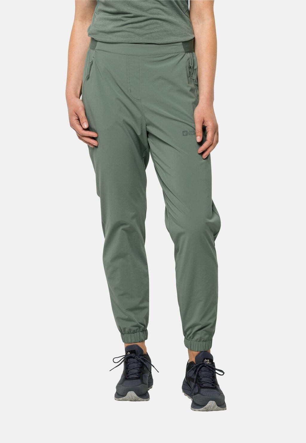 

Брюки для бега PRELIGHT W Jack Wolfskin, цвет picnic green