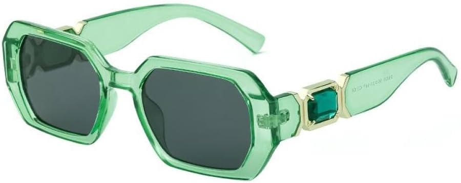 

Солнцезащитные очки восьмиугольной формы с кристаллами для женщин, украшенные стразами, роскошные модные солнцезащитные очки маленького прямоугольного размера generic, C3 Green Gray