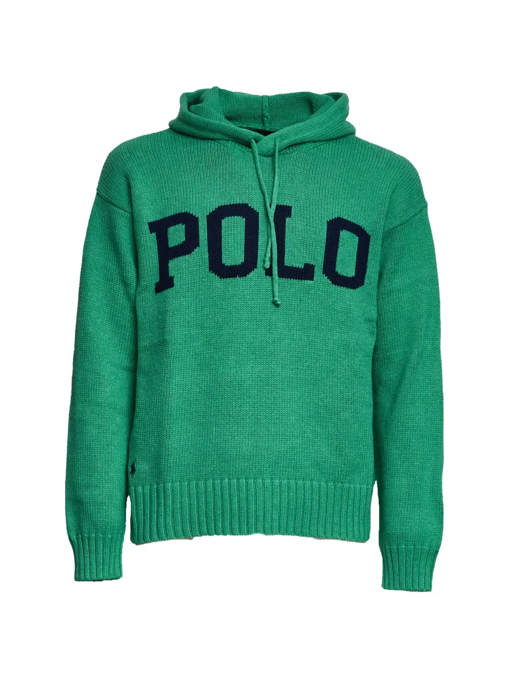 Вязаное худи с интарсией POLO RALPH LAUREN, зеленый