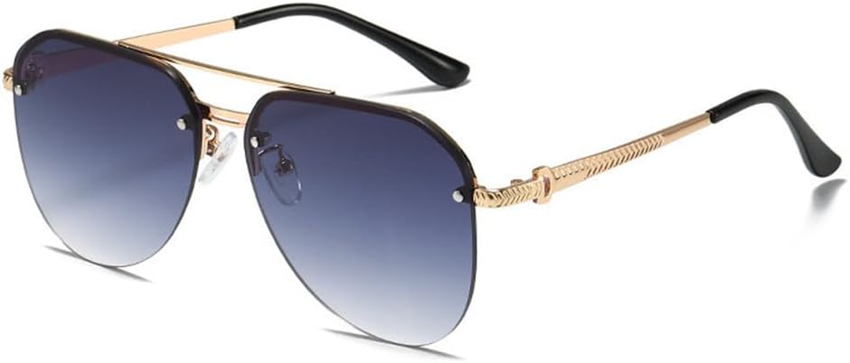 

Ретро-солнцезащитные очки в полуободковой оправе, модные солнцезащитные очки для активного отдыха, классические солнцезащитные очки с металлическим покрытием KTUCN, Doublegray