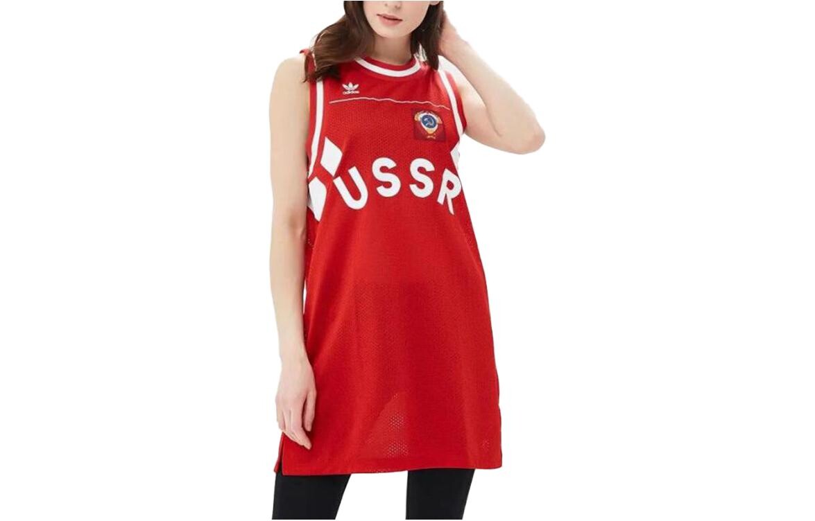 

Платье без рукавов женское красное Adidas Originals