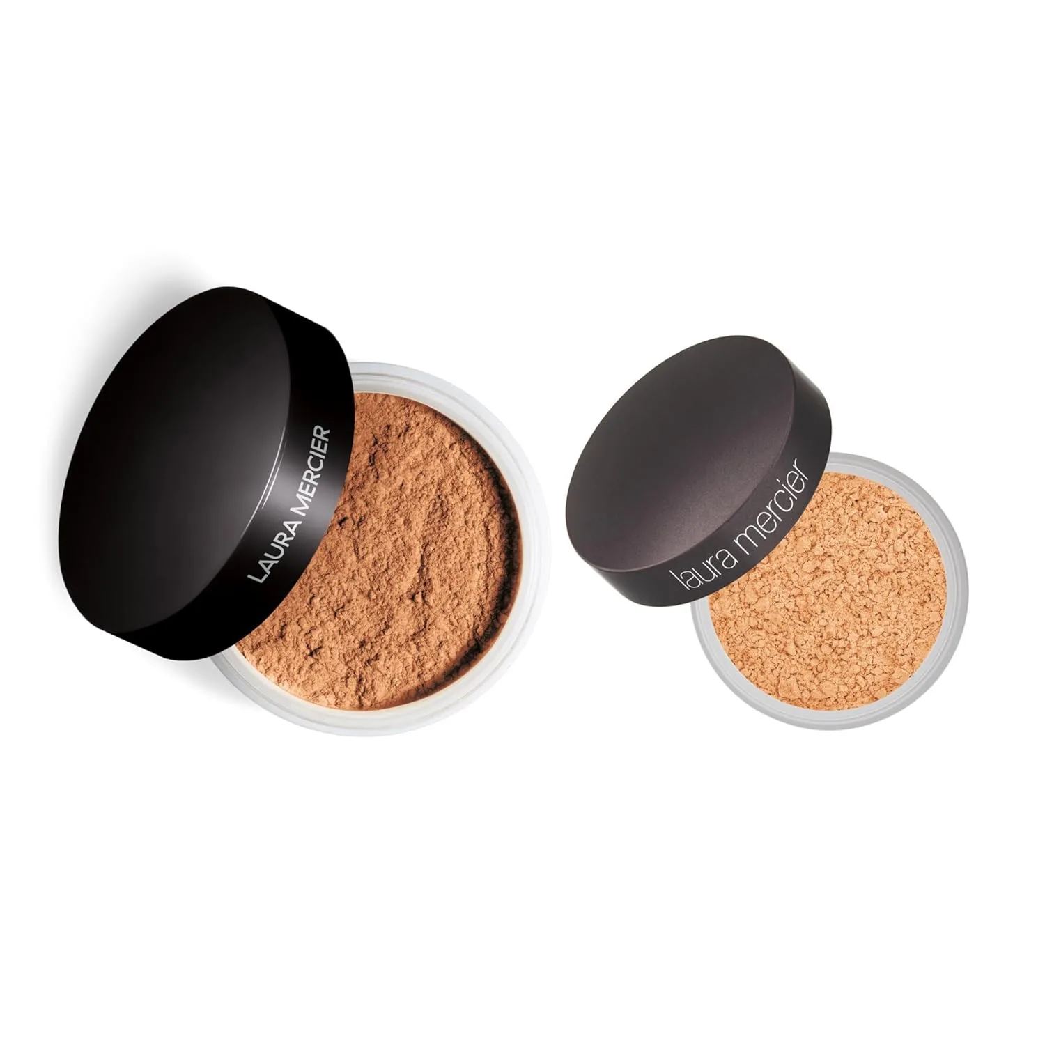 Рассыпчатая полупрозрачная фиксирующая пудра Laura Mercier в оттенке Medium Deep и осветляющая пудра для области под глазами Secret, оттенок 2 (набор).