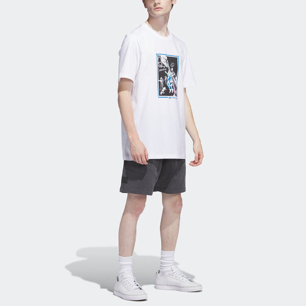 Футболка Adidas Originals Graphic Shmoofoil Tee 'White', белый — фото 4