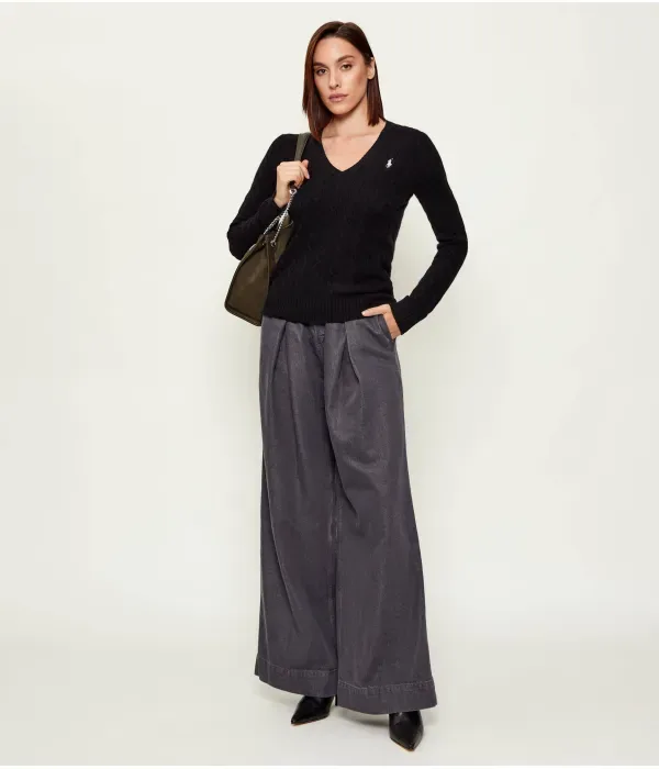 Шерстяной свитер Кимберли slim fit Polo Ralph Lauren, черный — фото 2