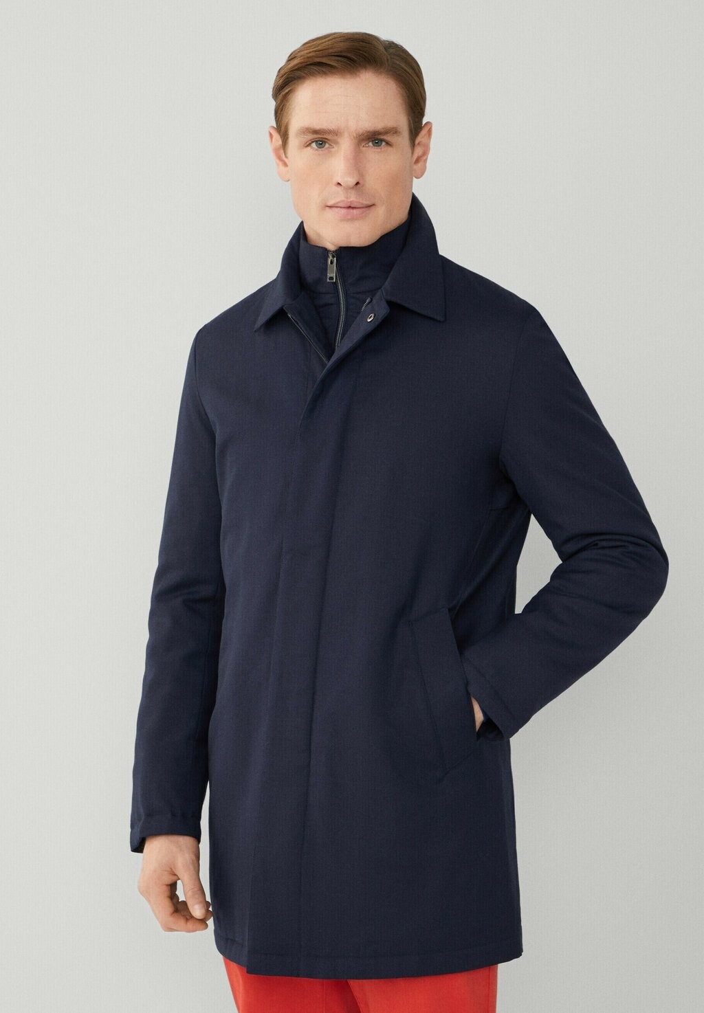 

Короткое пальто MELANGE PADDED Hackett London, темно-синий
