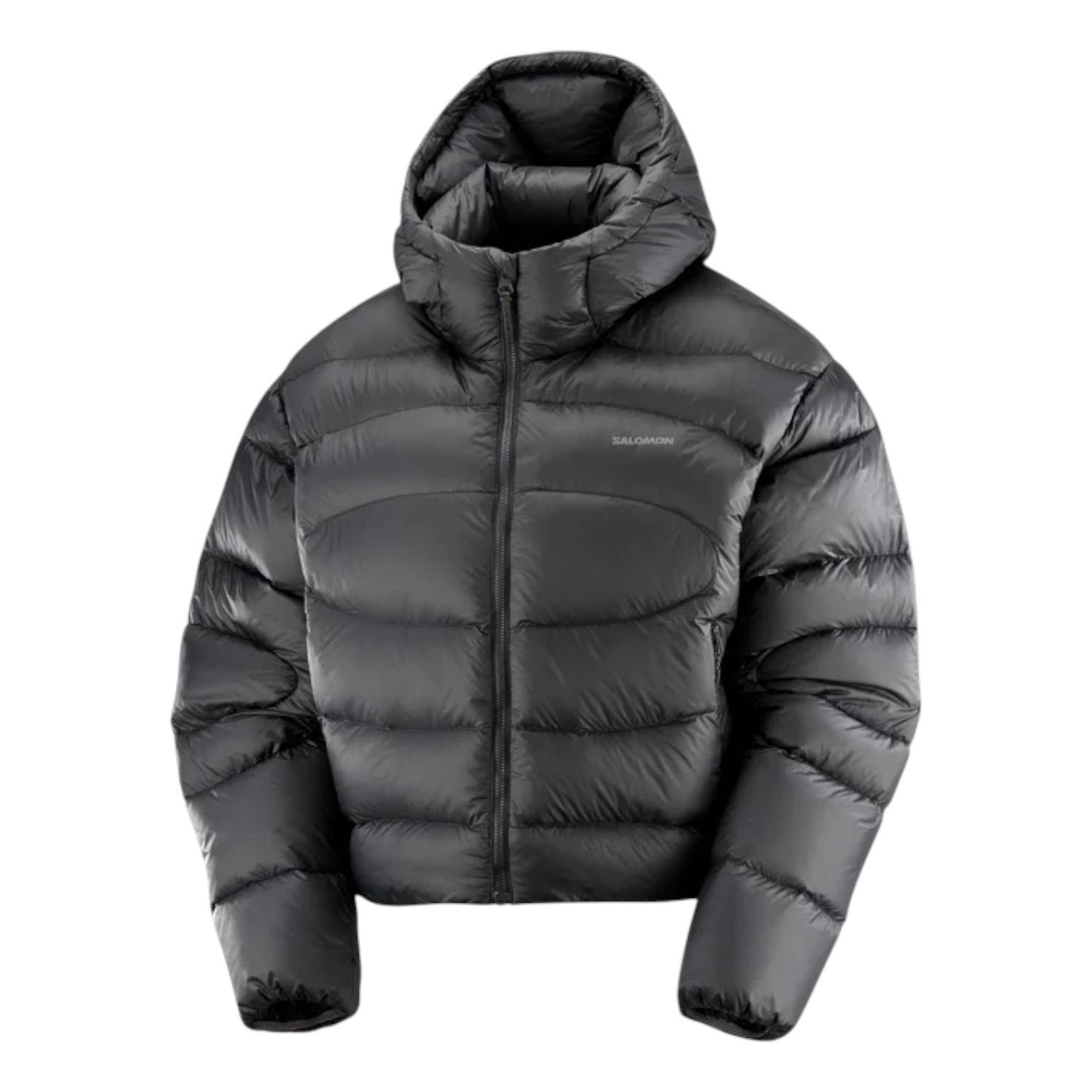 

Куртка (WMNS) Salomon Outline Novelty Cropped Down Hooded Jacket 'Deep Black'