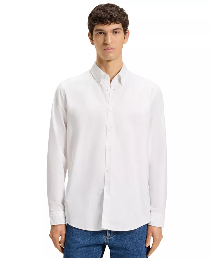 

Мужская хлопковая рубашка Regular-Fit Hugo Boss, белый