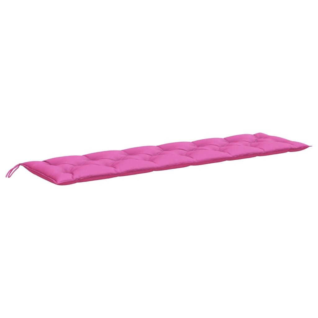 

Подушка для садовой скамейки vidaXL розовая, 200x50x7 см, ткань, розовый