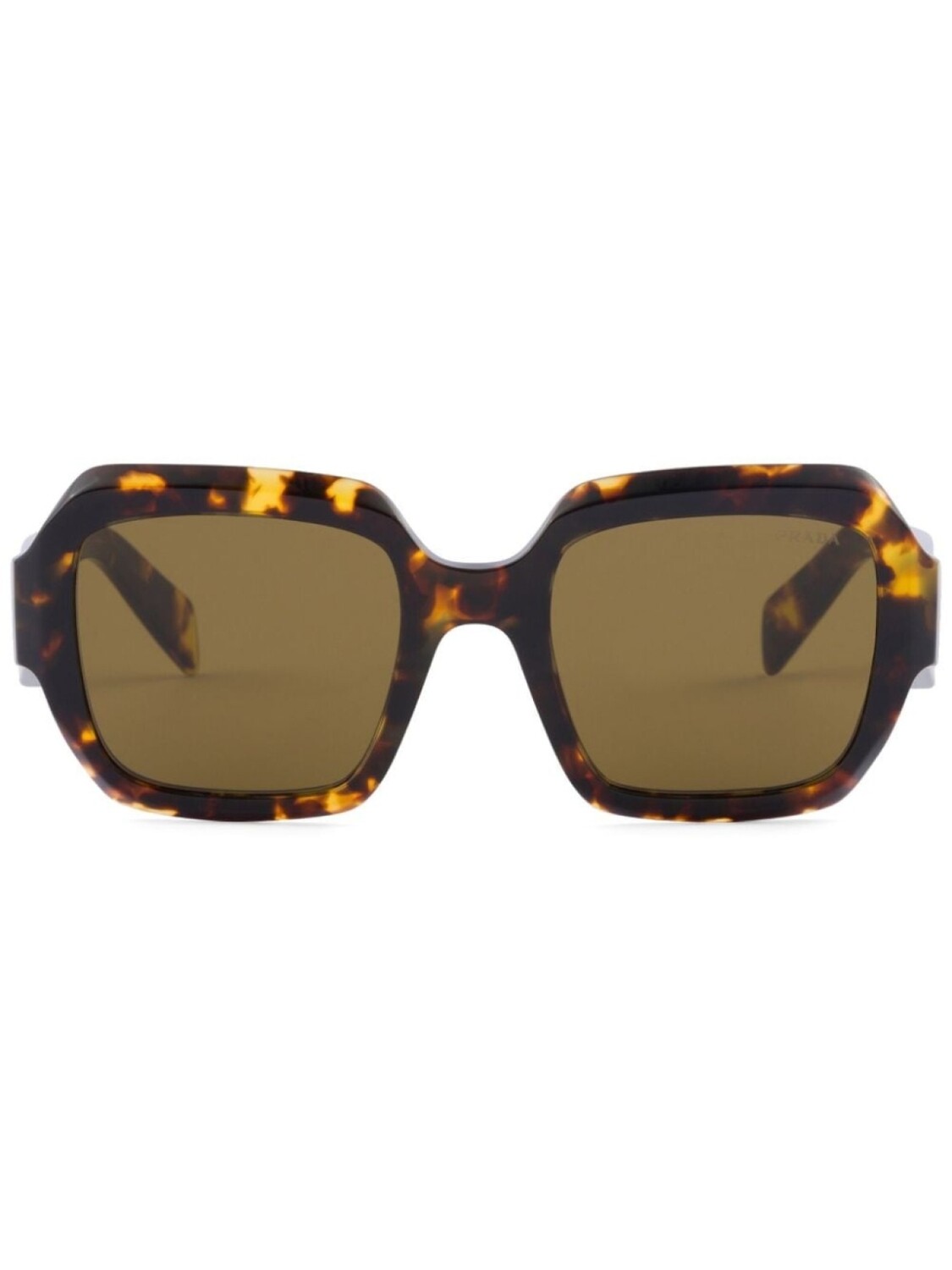 

Prada Eyewear солнцезащитные очки Symbole в квадратной оправе, коричневый