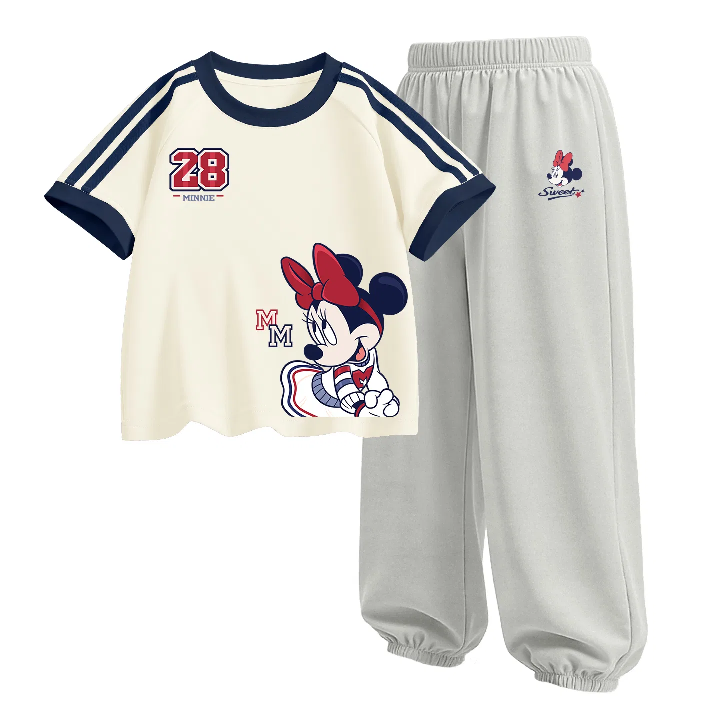 Детский спортивный костюм Casual Sportswear 2 Piece Set Disney, Di Sweet K Almond White+Di Sweet K Glacier Gray — фото 4