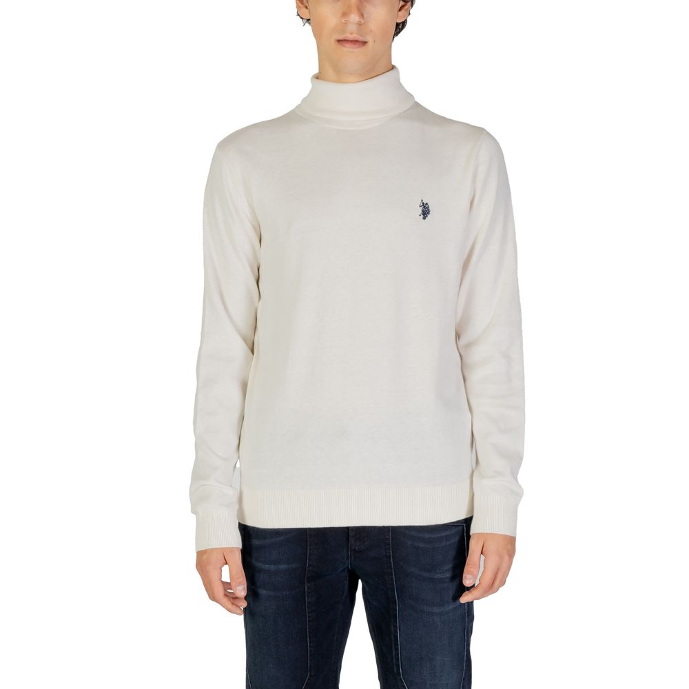 

Белый хлопковый свитер U.S. Polo Assn.
