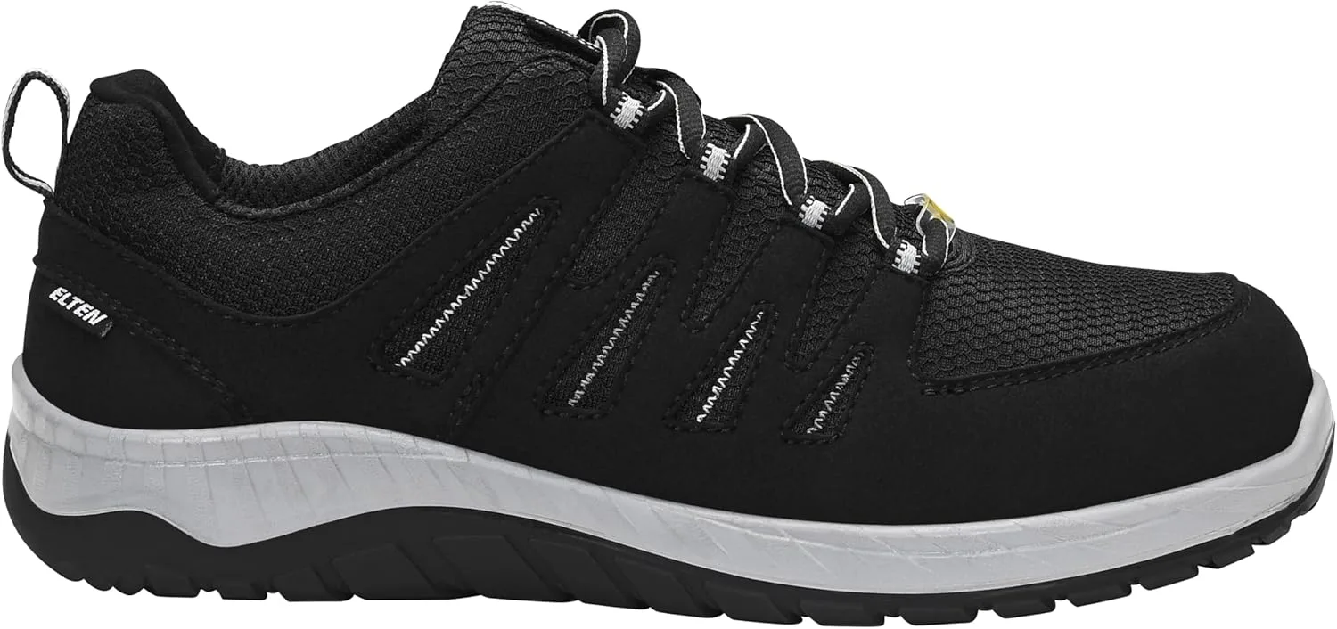 Защитные ботинки ELTEN Maddox W Black-Grey Low ESD S3S, женские и мужские, текстильные, со стальным защитным носком, легкие, спортивные, черный — фото 2