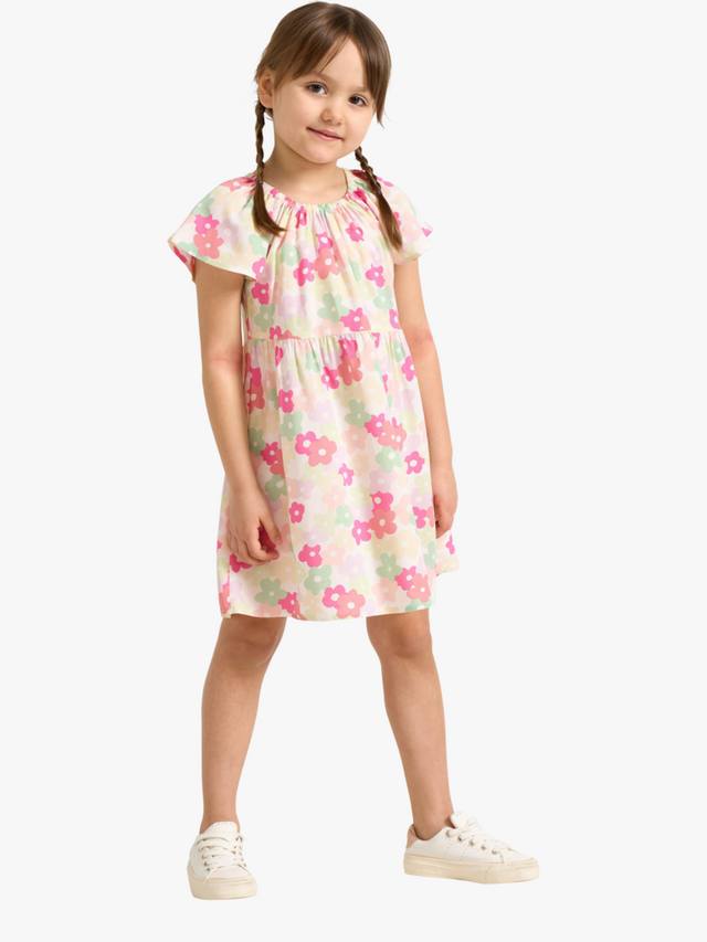 

Детское платье с коротким рукавом и цветочным принтом Lindex, Light Pink