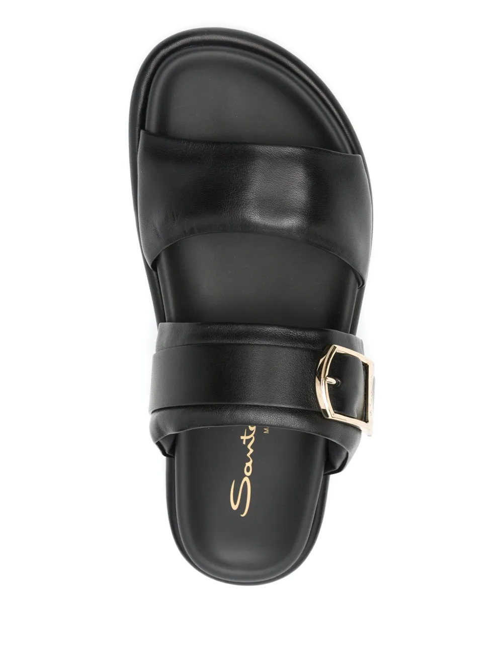 Сандалии на резиновой подошве Santoni, черный — фото 4