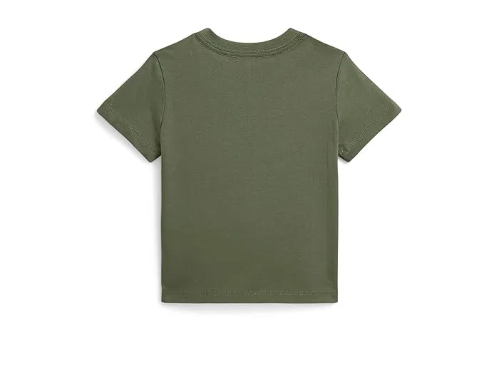 Футболка хлопковая Madras-logo Cotton Jersey Tee Polo Ralph Lauren Kids, Cargo Green — фото 2