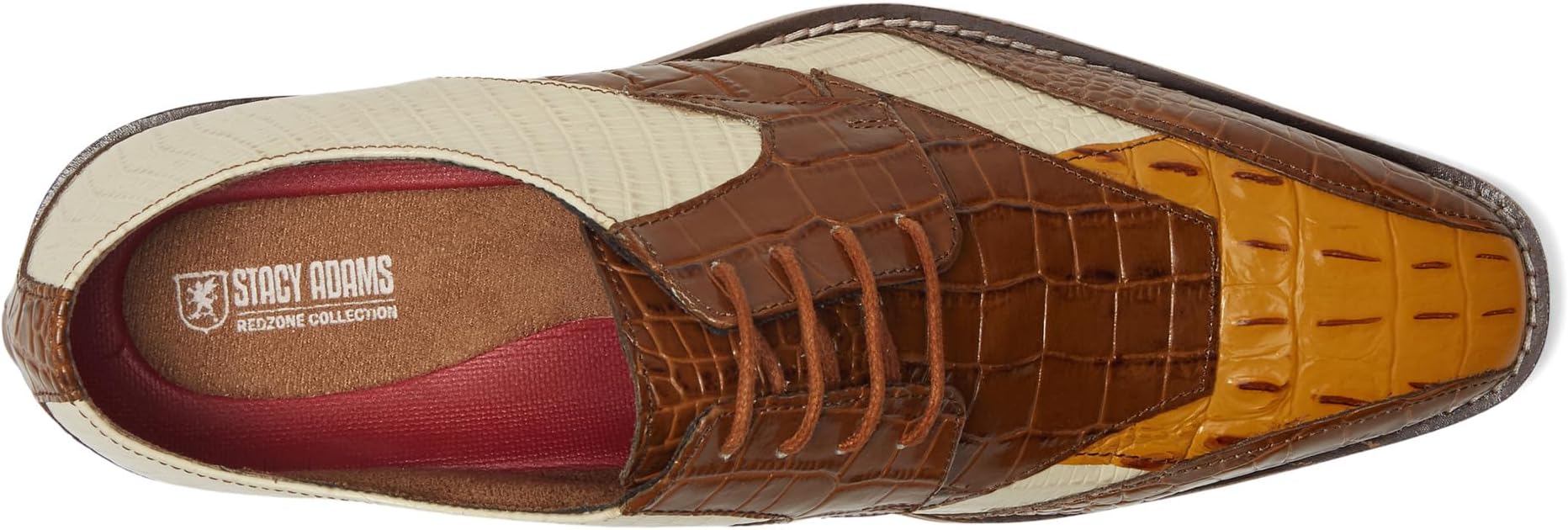 Оксфорды Stacy Adams Tristano Bike Toe Lace-Up, цвет Tan Multi — фото 2