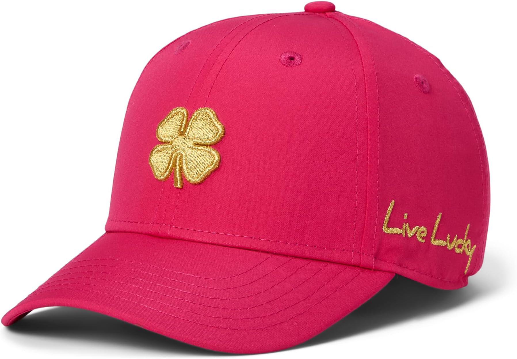 

Бейсболка Black Clover Hollywood 26 Adjustable Hat, цвет Fuchsia Hat/3d Gold Metallic Clover