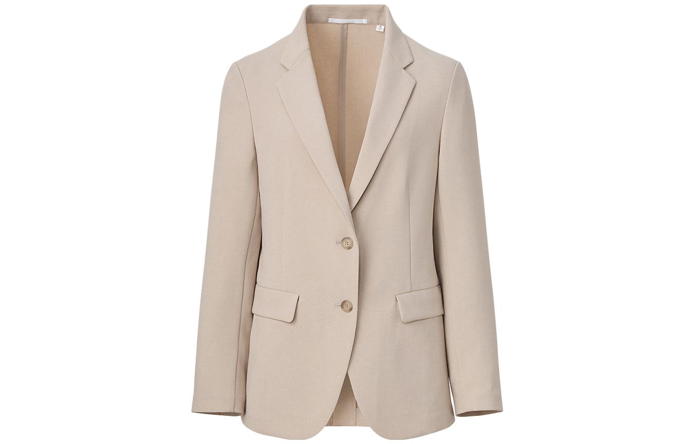 UNIQLO Женский деловой костюм темно-бежевый, Dark Beige — фото 3