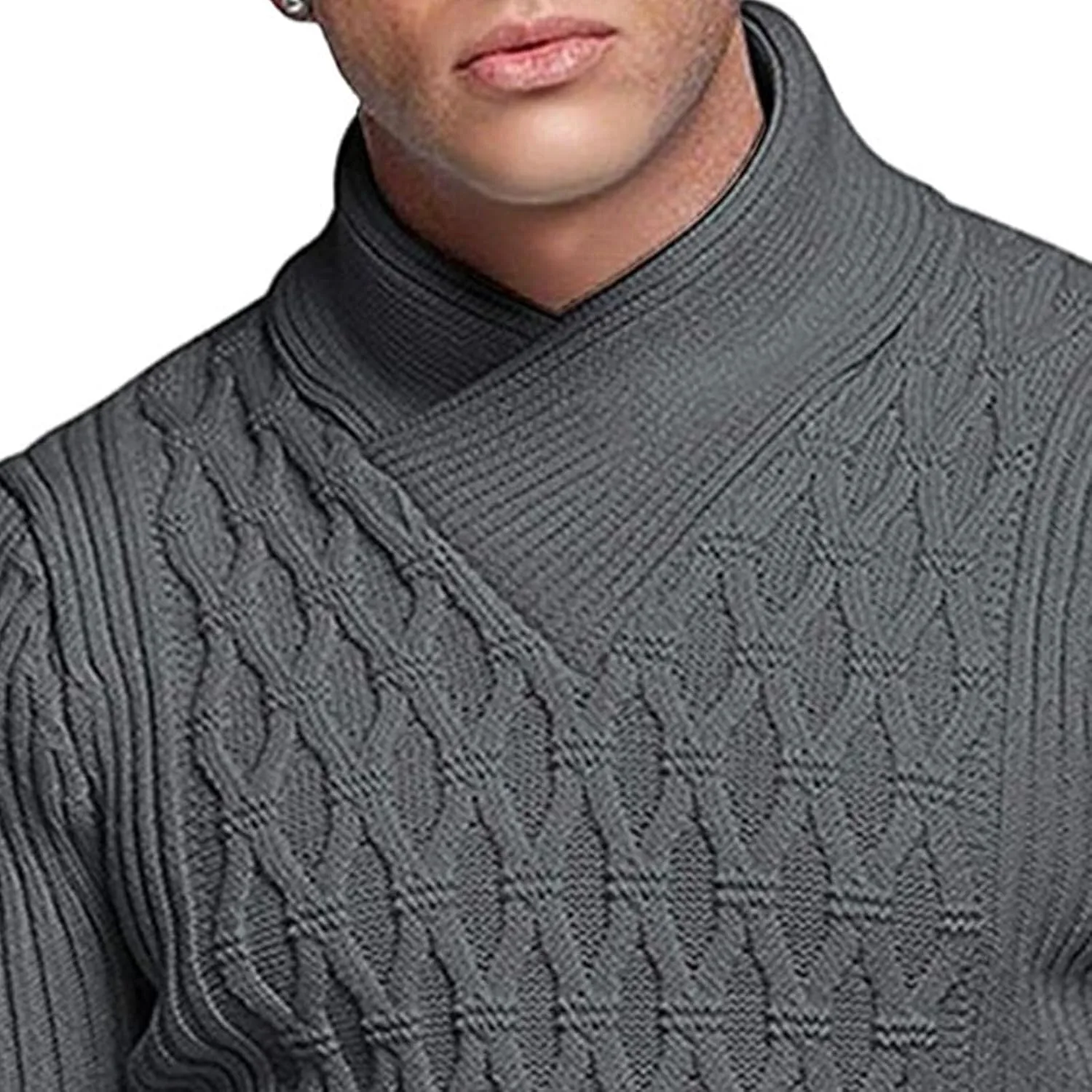 Мужской свитер Diamond Knit, легкий — фото 4