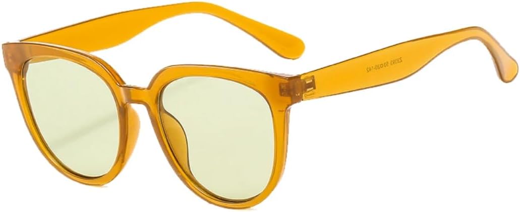 

Классические овальные солнцезащитные очки в большой оправе в стиле ретро для женщин и мужчин, для активного отдыха, рыбалки и вождения, с защитой от УФ-излучения UV400 TVTBBVV, Jelly Orange Green