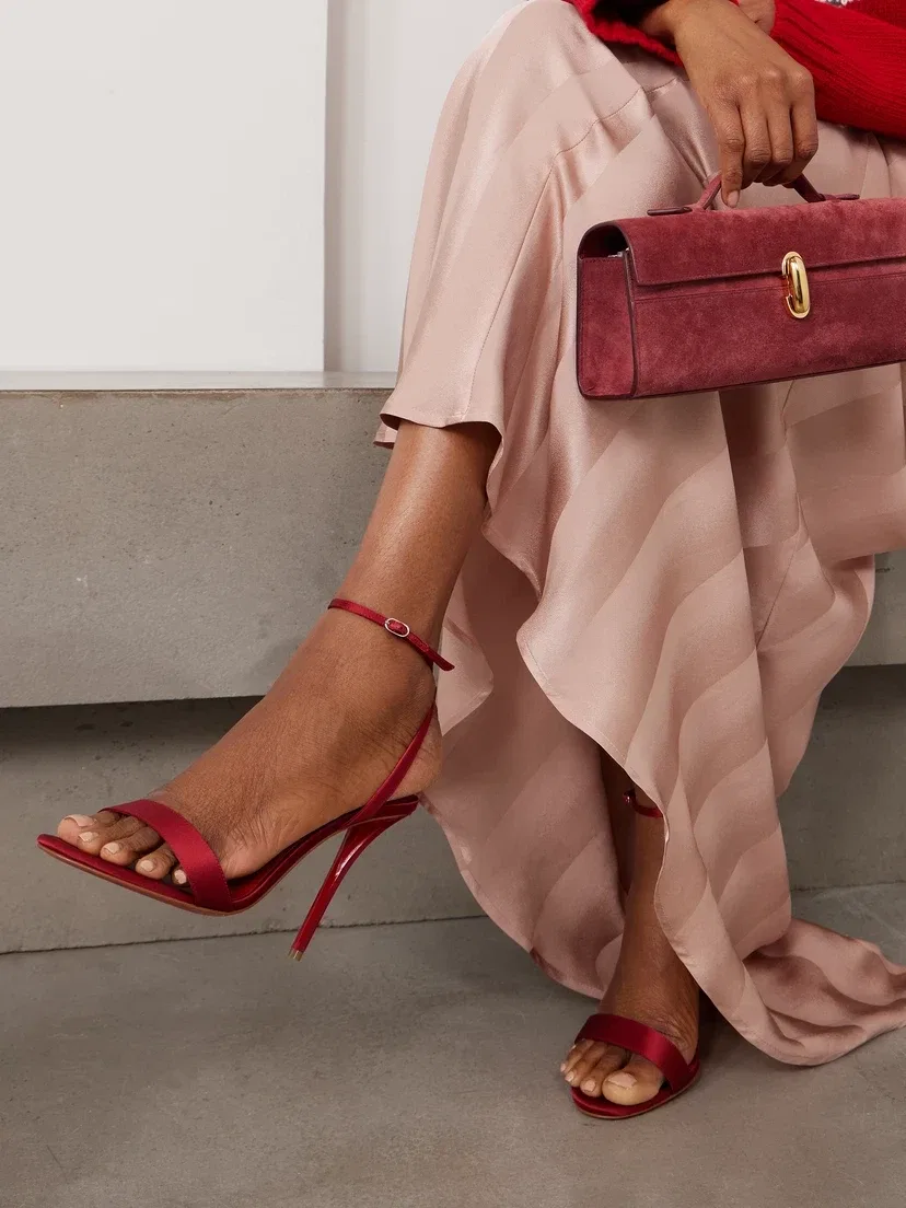 Атласные босоножки Miss Z 100 Christian Louboutin, красный — фото 2
