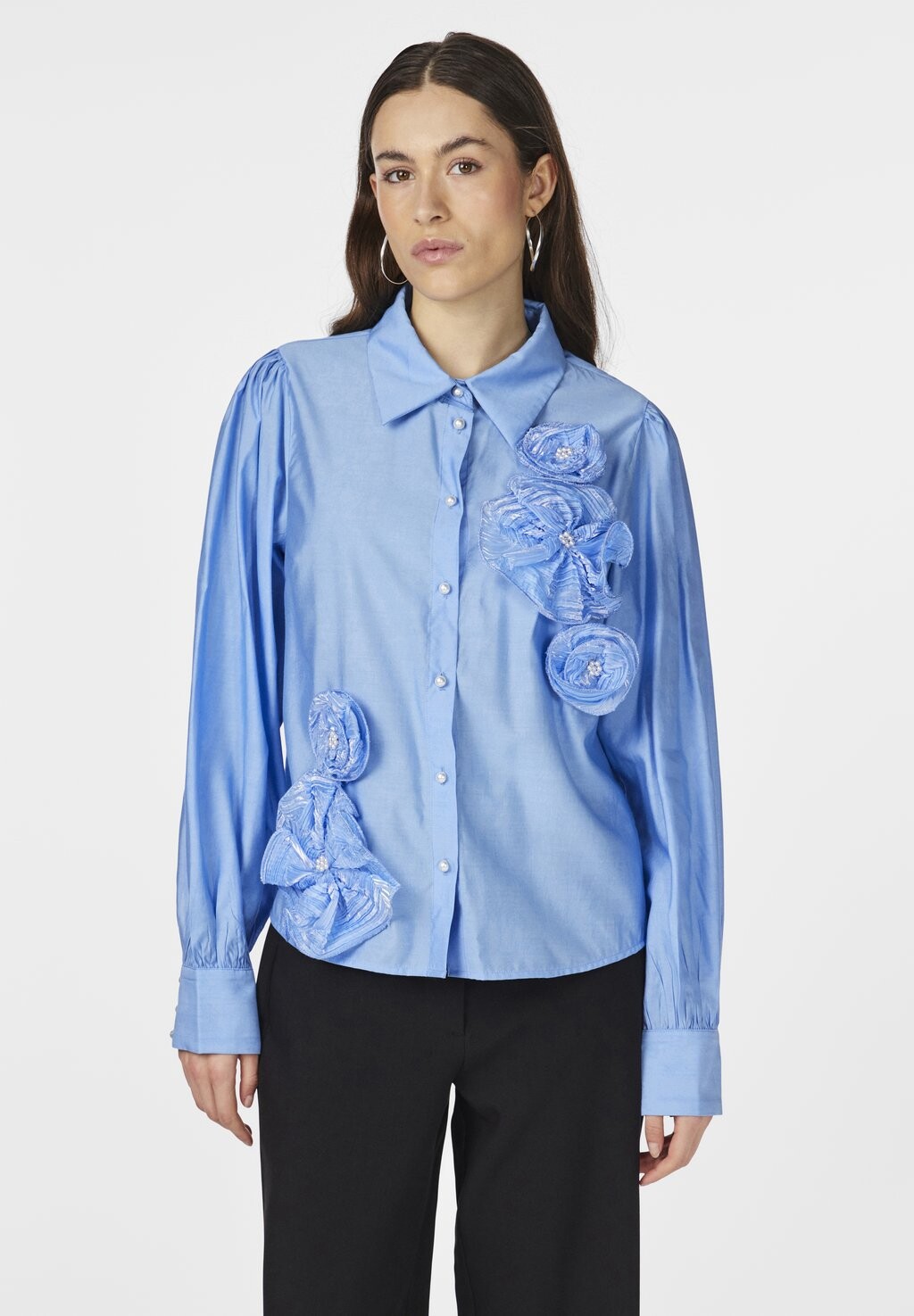 

Рубашка YASBEAUT FLOWER SHIRT YAS, синий