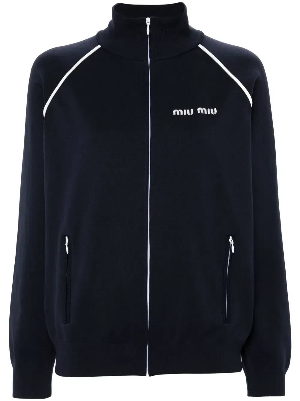 Флисовый кардиган Miu Miu, синий