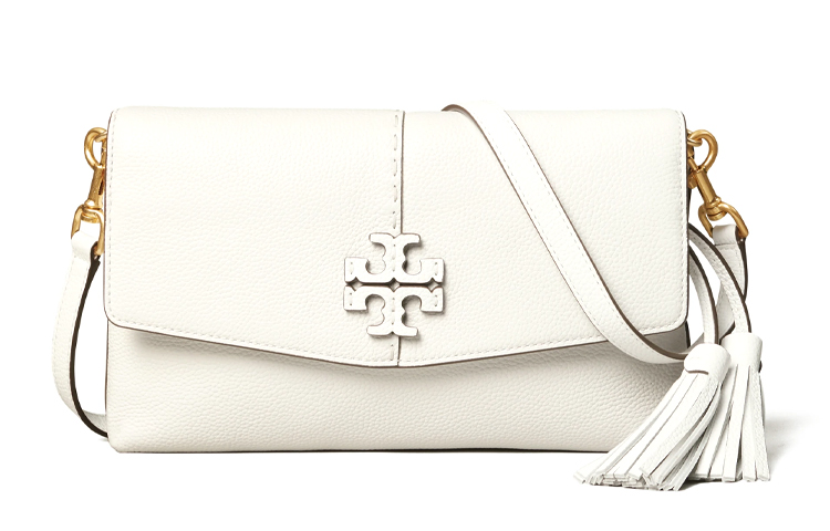 

TORY BURCH Сумка McGraw Litchi Grain Leather, женская, белая