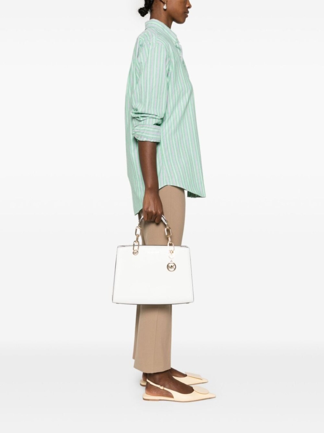 

Michael Michael Kors сумка-тоут Cynthia среднего размера, белый