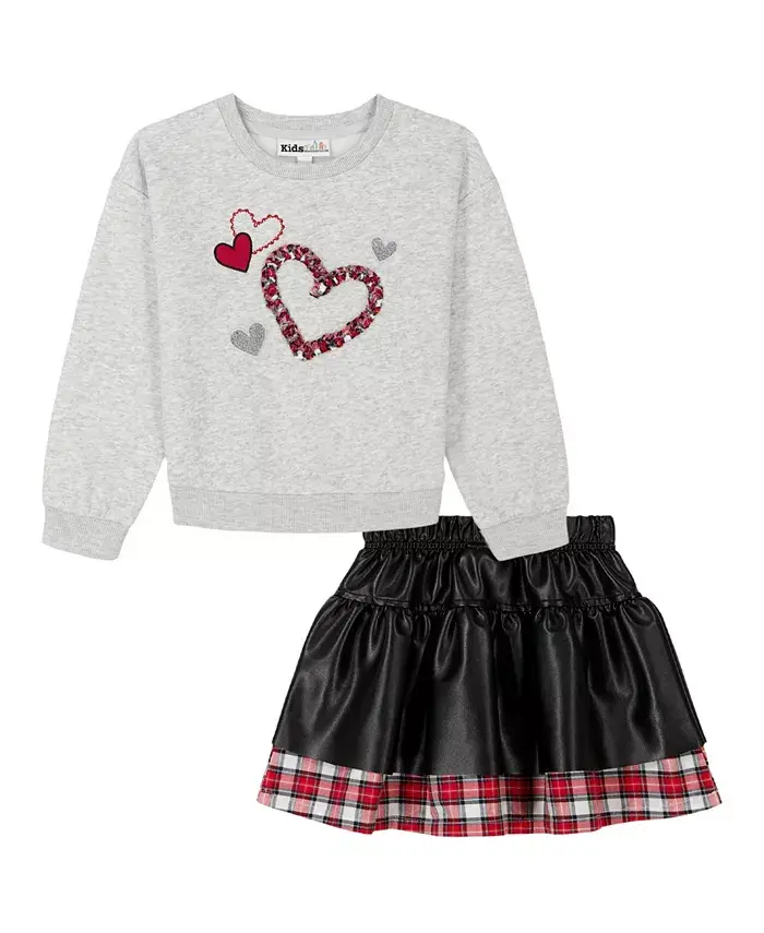 

Детский комплект для девочек 4T-6X: футболка и юбка Kids Headquarters, мультиколор