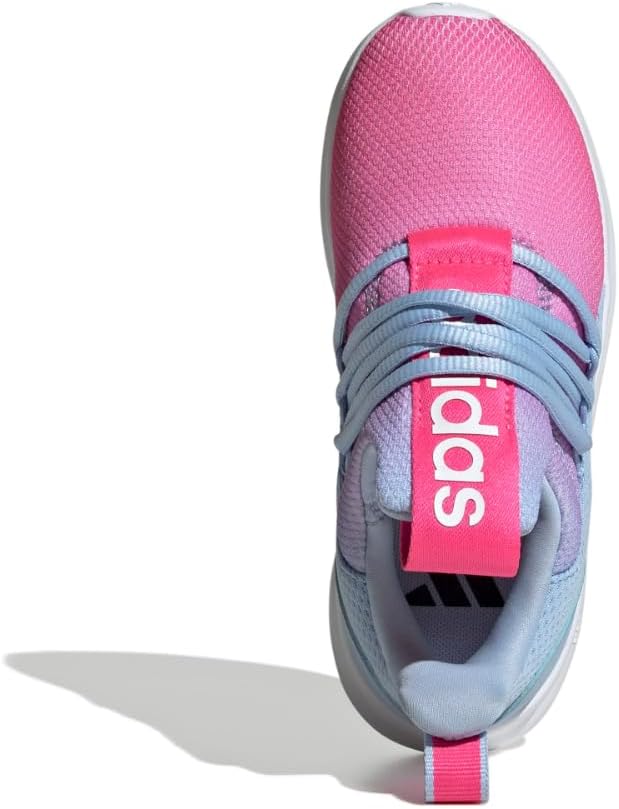Беговые кроссовки adidas Kids Lite Racer Adapt 7.0, белый/синий/розовый — фото 4